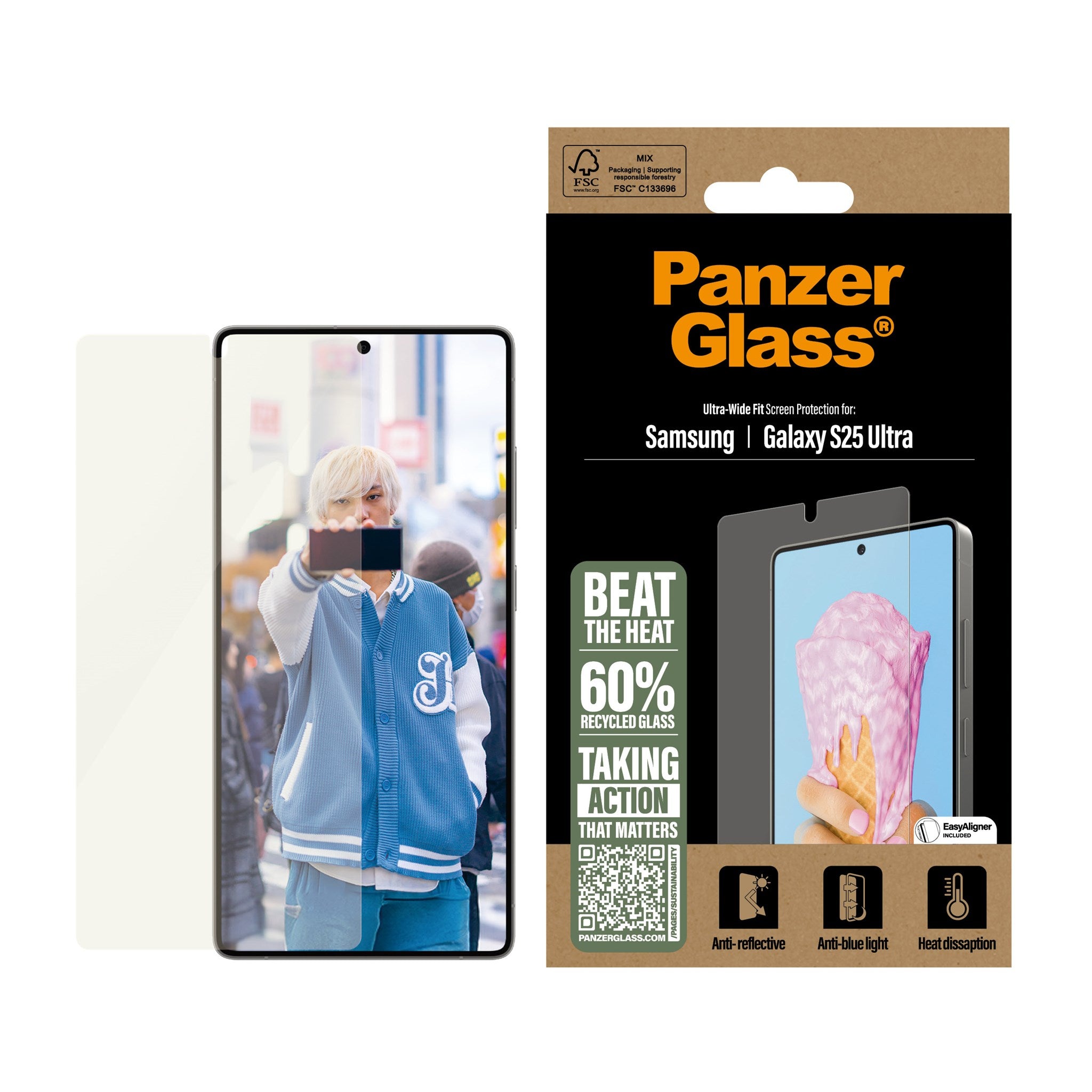 PanzerGlass® All-in-One Skærmbeskyttelse Samsung Galaxy S25 Ultra | Ultra Wide Fit
